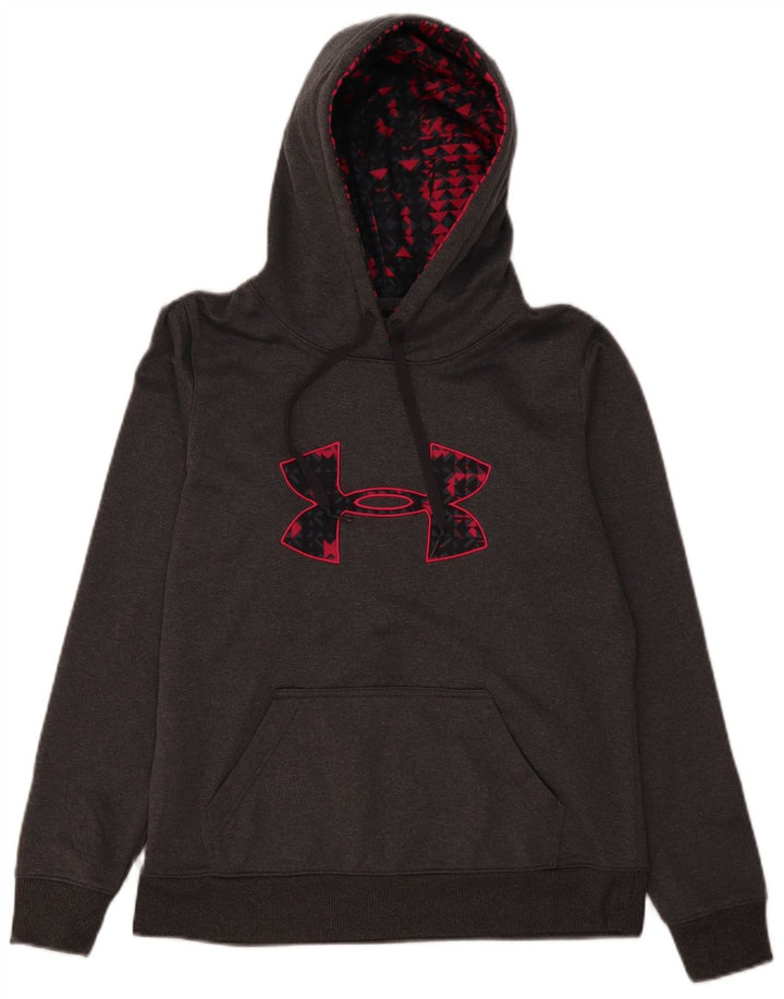 Under Armour Womens Graphic Oversized Hoodie Pullover UK 10 Small Grau