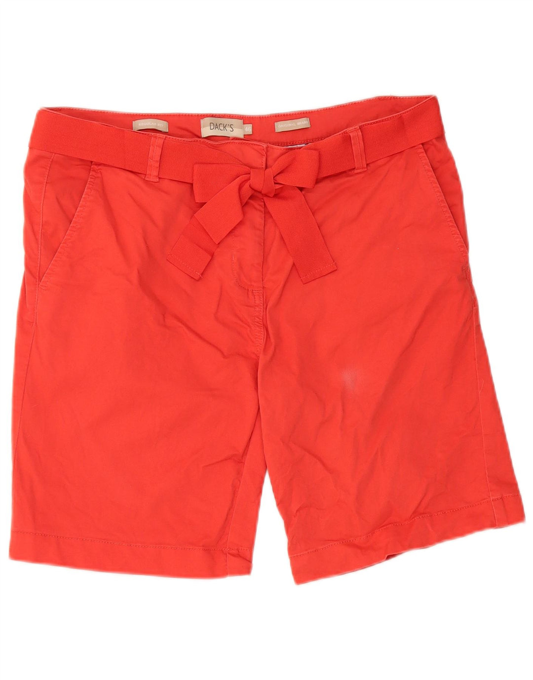 Dack's Damen-Chinoshorts mit normaler Passform, IT 46, Größe L W34, rote Baumwolle
