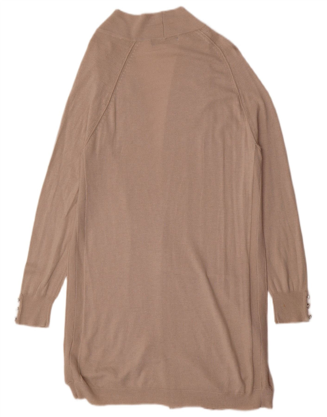 Marks & Spencer Damen Longline Open Cardigan Pullover UK 8 Small Beige