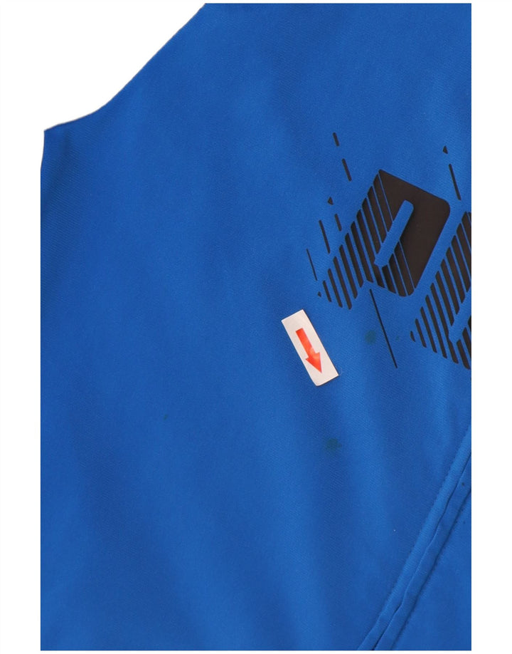 Puma Jungen Grafik-Trainingsanzug-Top-Jacke, 13–14 Jahre, blaues Farbblockdesign