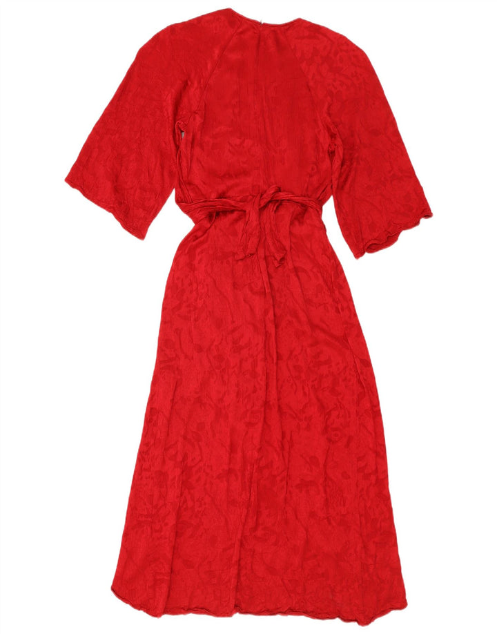 Zara Damen Maxikleid UK 10 Small Rote Viskose