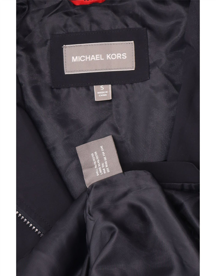 Michael Kors Herrenmantel UK 36 Small Marineblau Polyester