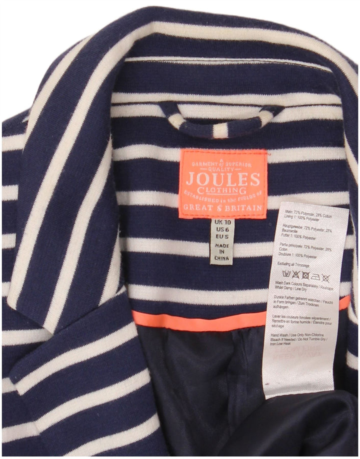 Joules Damen-Blazer mit 1 Knopf, Gr. 10, Größe S, Marineblau, gestreift