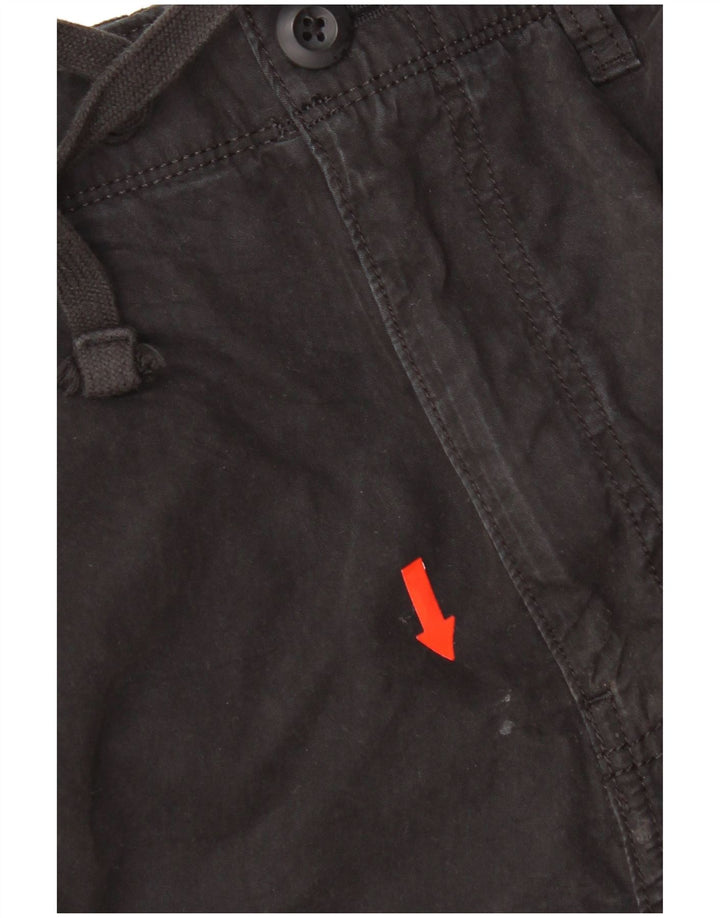 Superdry Herren gerade Cargohose W34 L27 schwarze Baumwolle