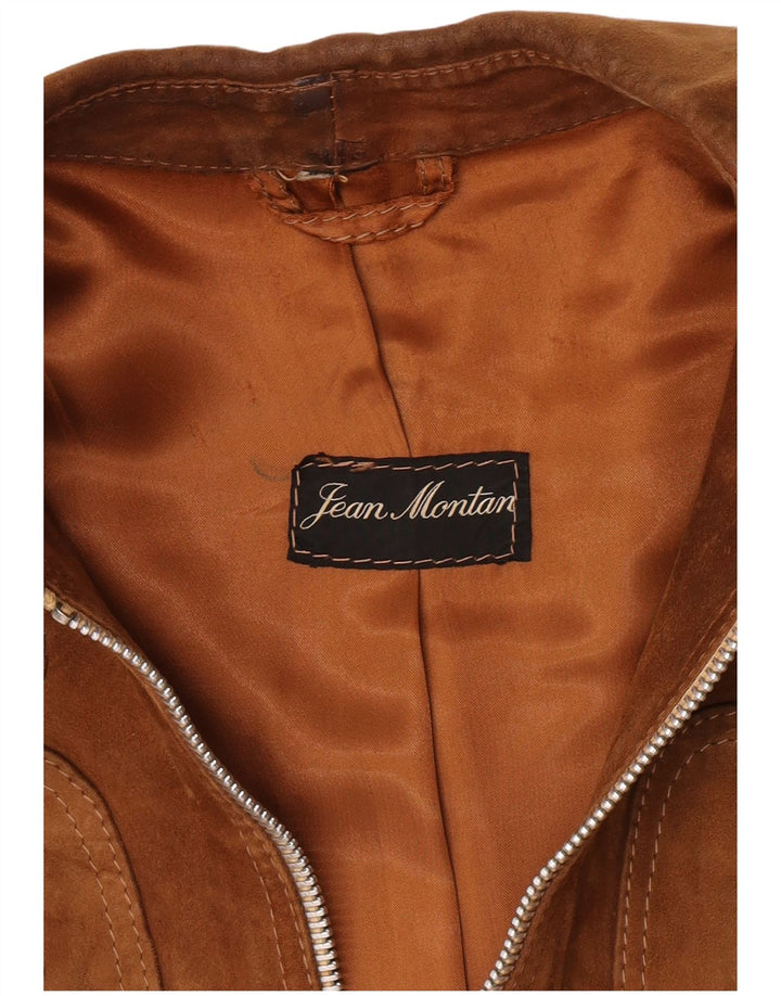 Vintage Damen Wildlederjacke UK 10 Small Brown