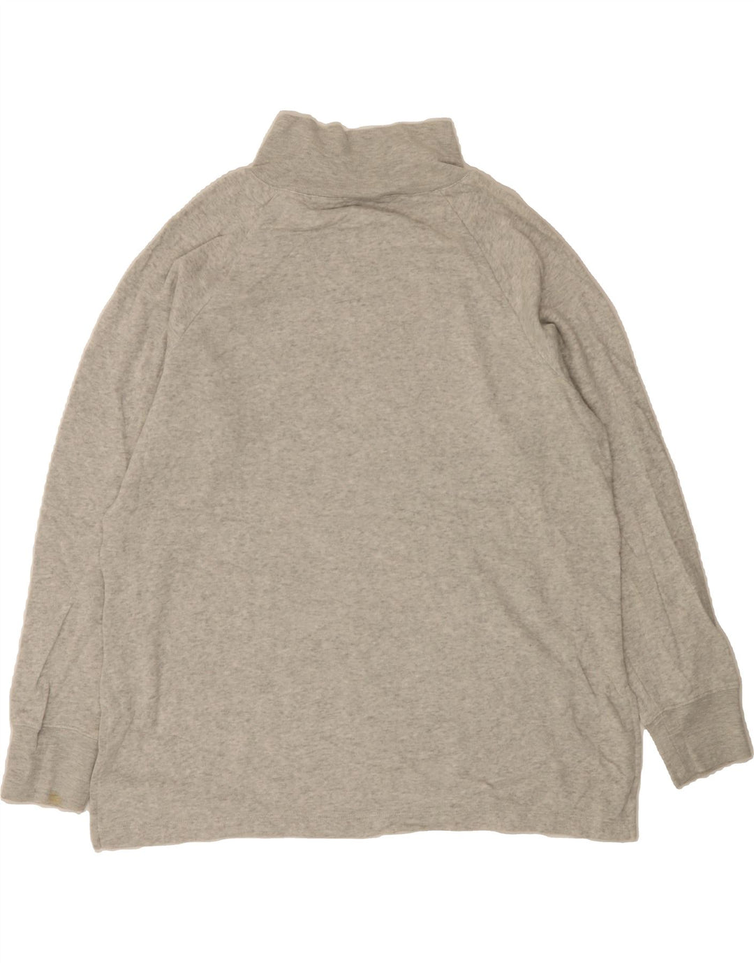 J. CREW Womens Button Neck Sweatshirt Jumper UK 16 Large Grey Flecked Vintage J. Crew and Second-Hand J. Crew from Messina Hembry 