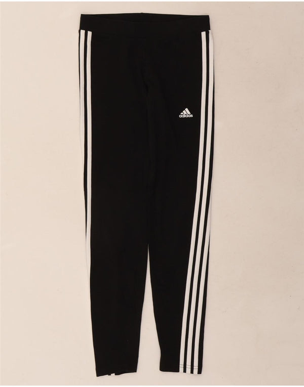 Adidas Mädchen-Leggings, 14–15 Jahre, schwarze Baumwolle