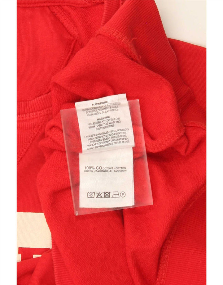 Carrera Herren Grafik-Sweatshirt mit normaler Passform, mittelrote Baumwolle
