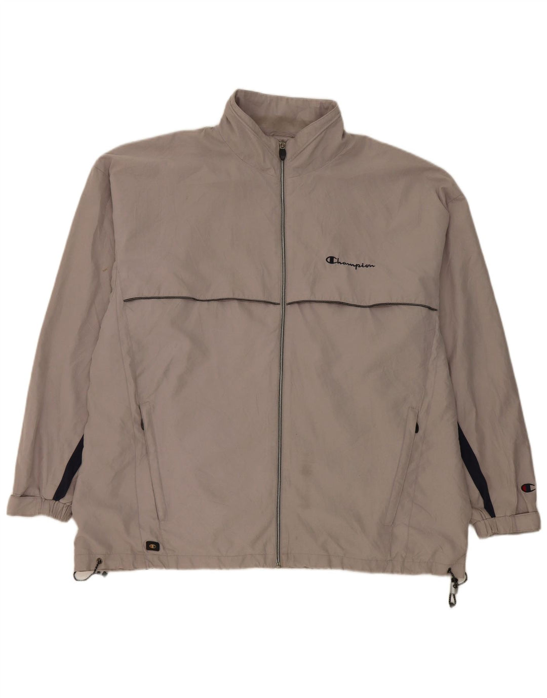 Champion Herren-Regenjacke UK 42 XL Graues Colourblock-Polyester