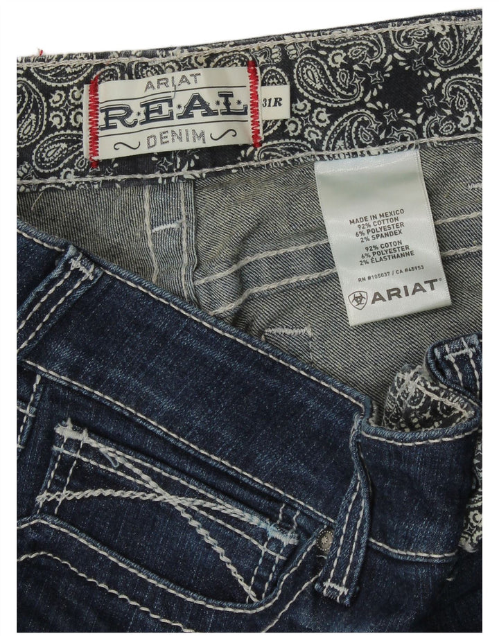 ARIAT Damen Straight Jeans W31 L32 Blaue Baumwolle