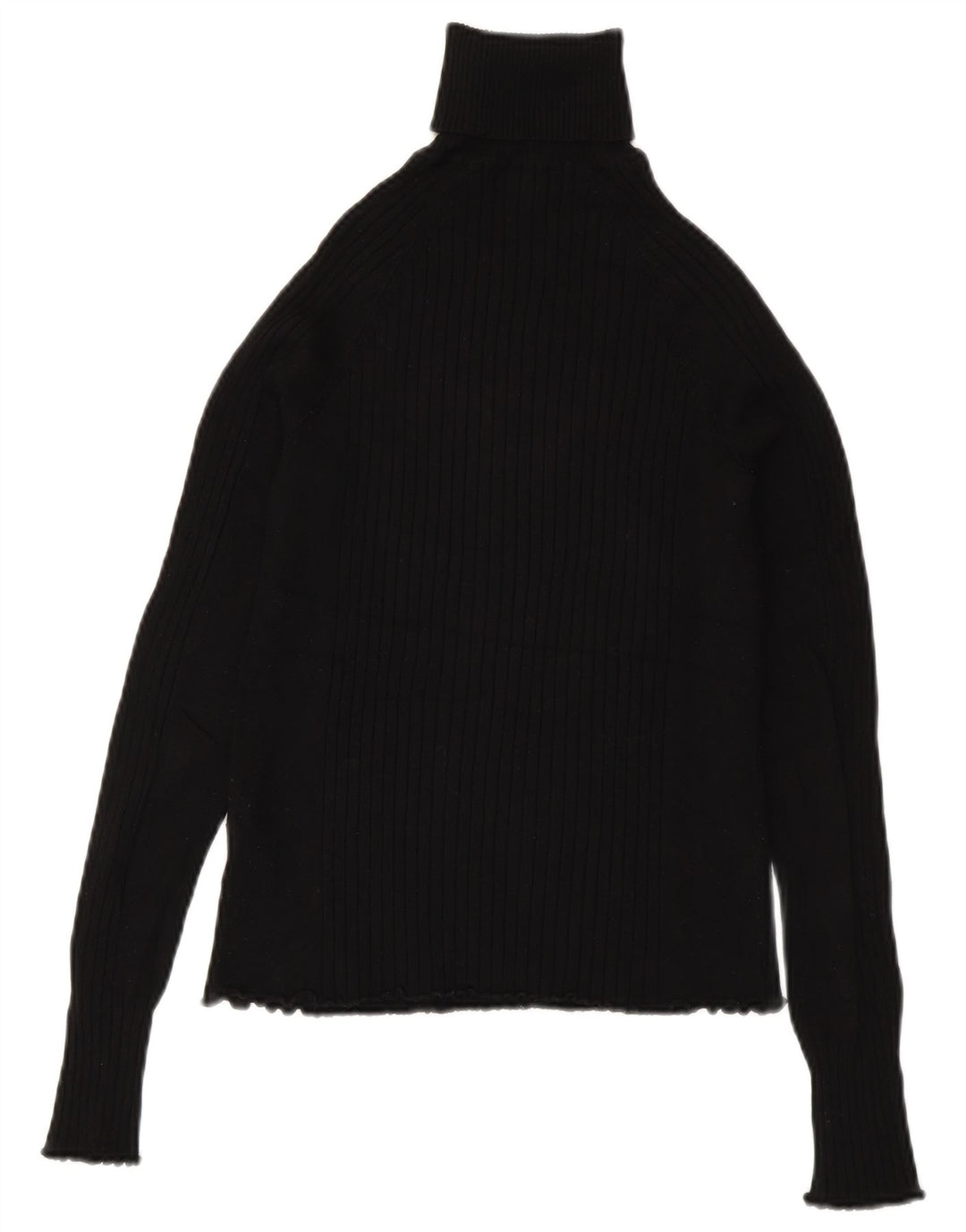 Zara Damen-Pullover mit Rollkragen, Gr. 8, Größe S, schwarze Viskose