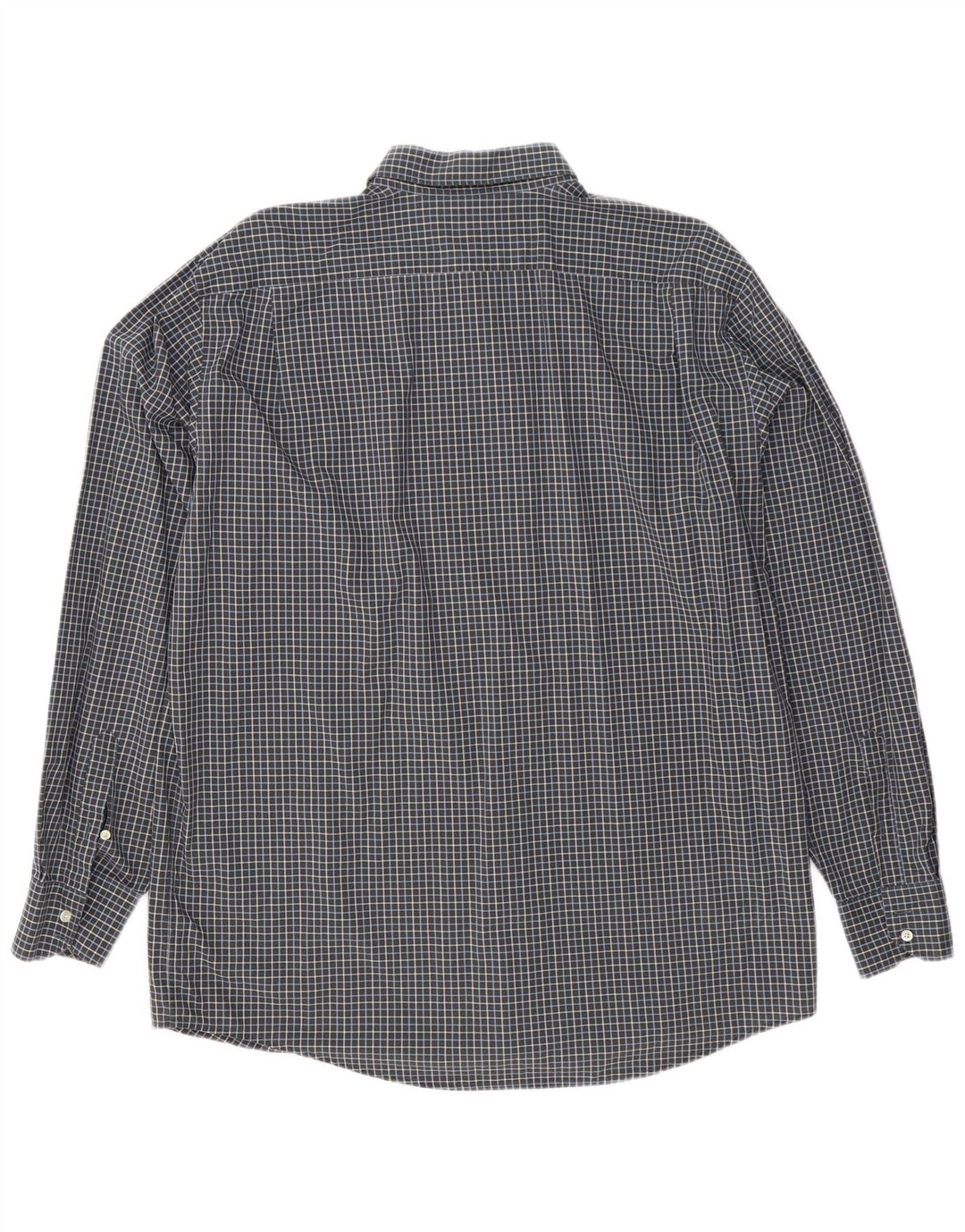 Lacoste Herren-Hemd mit normaler Passform, Größe 45 XL, grau karierte Baumwolle