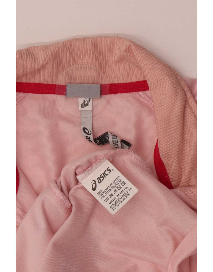 Asics Damen-Trainingsanzug-Top-Jacke UK 16 Large Pink Colourblock Polyester