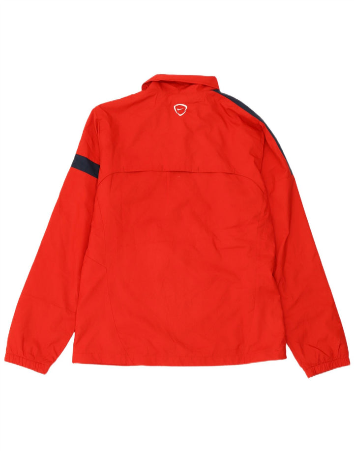 Nike Herren-Trainingsanzug-Top-Jacke, großes rotes Farbblock-Polyester