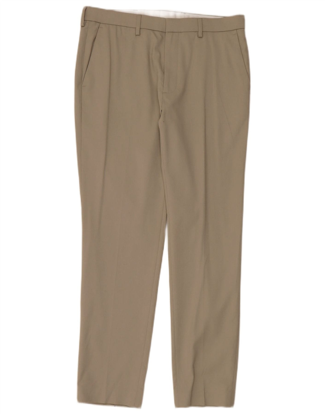 Marks & Spencer Herren Slim Chinohose W34 L31 Beige Polyester