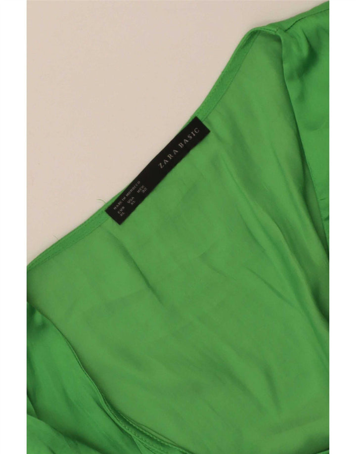 Zara Damen ärmelloses Blusenoberteil UK 18 XL Grün