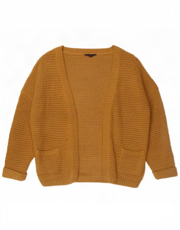 Topshop Damen-Strickjacke, übergroß, 3/4-Ärmel, offen, Gr. 6, XS, Braun