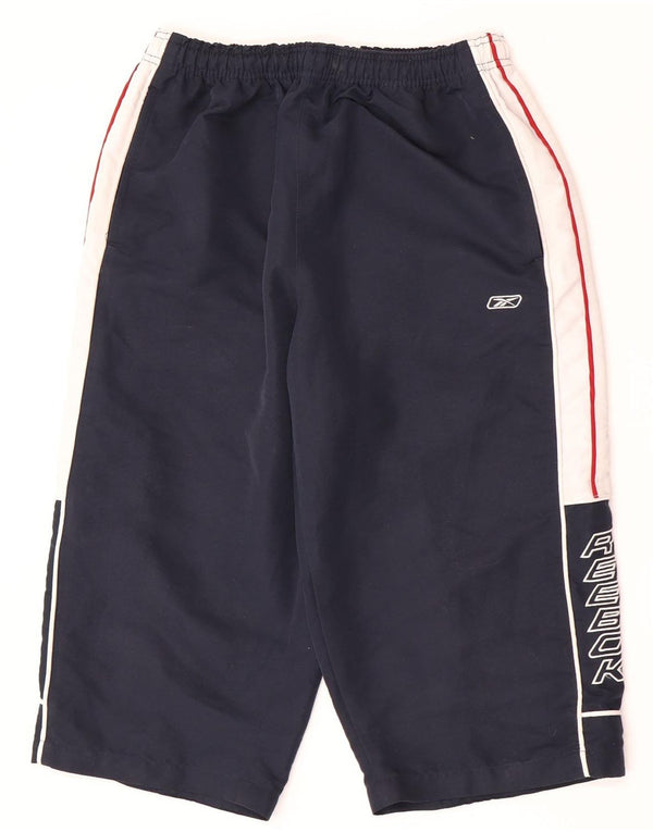Reebok Herren Graphic Bermuda Sport Shorts Small Marineblau Farbblock