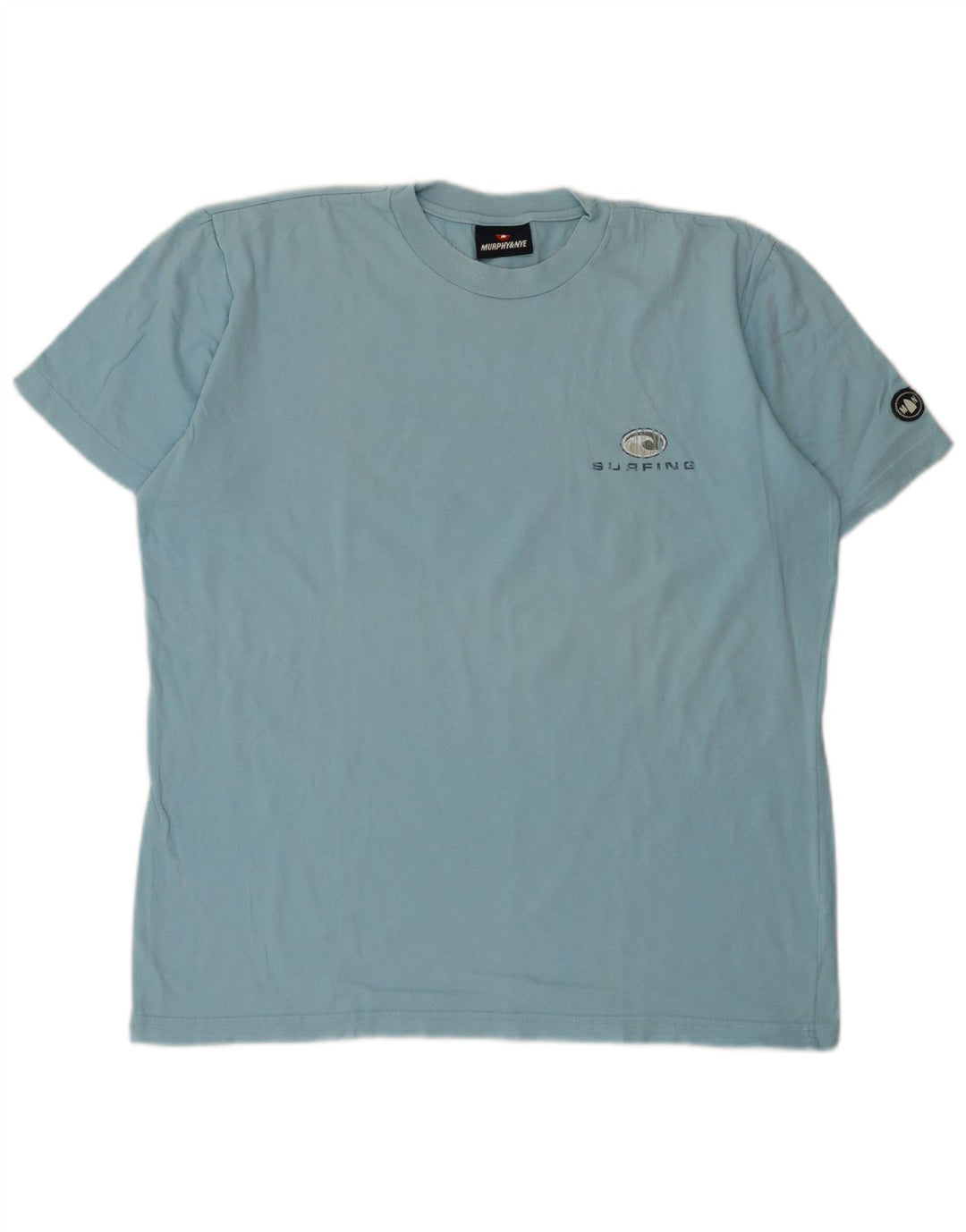 Murphy & Nye Herren-T-Shirt mit Grafik, Größe L, aus blauer Baumwolle