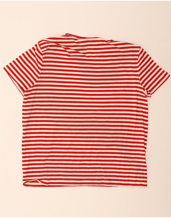Tommy Hilfiger Herren T-Shirt Top 3XL rot gestreift aus Baumwolle
