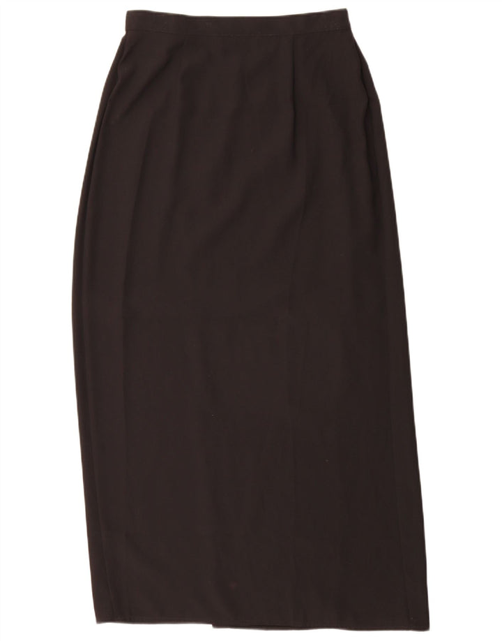 Marks & Spencer Damen Wickelrock UK 12 Medium W28 Schwarz Polyester