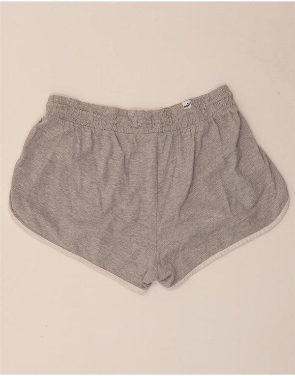 PUMA Womens Sport Shorts UK 18 XL  Grey Flecked Cotton