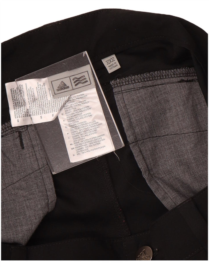Adidas Herren Slim Chino Hose W32 L32 Schwarz Polyester
