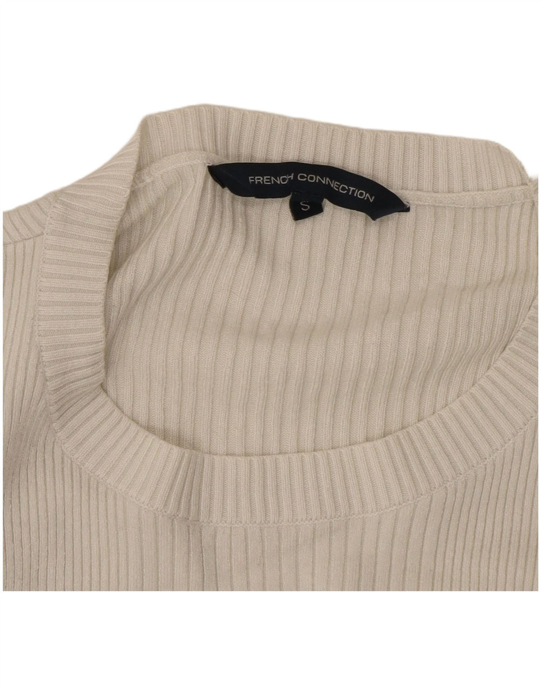 French Connection Damen Top Langarm UK 10 Small Weiß