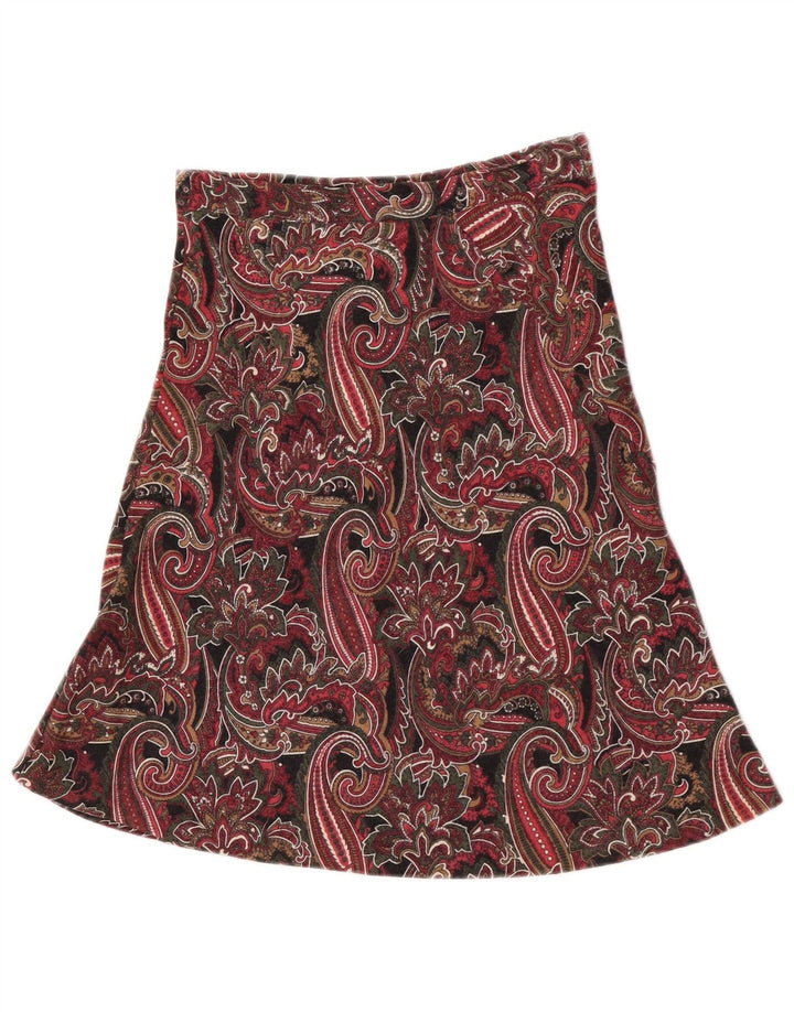 Vintage Damen A-Linie Rock W25 Kleines mehrfarbiges Paisley