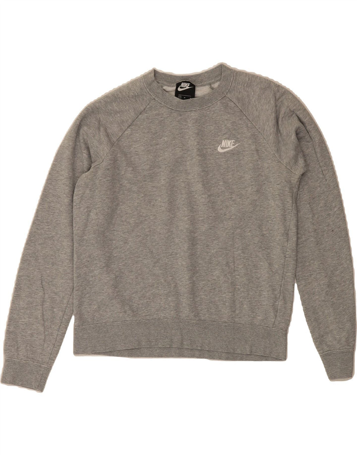 NIKE Womens Sweatshirt Jumper UK 14 Medium Grey Cotton Vintage Nike and Second-Hand Nike from Messina Hembry 