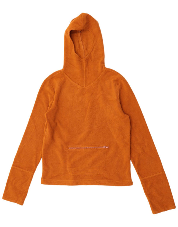 Jigsaw Damen Kapuzen-Fleecepullover UK 14 Mittelorange