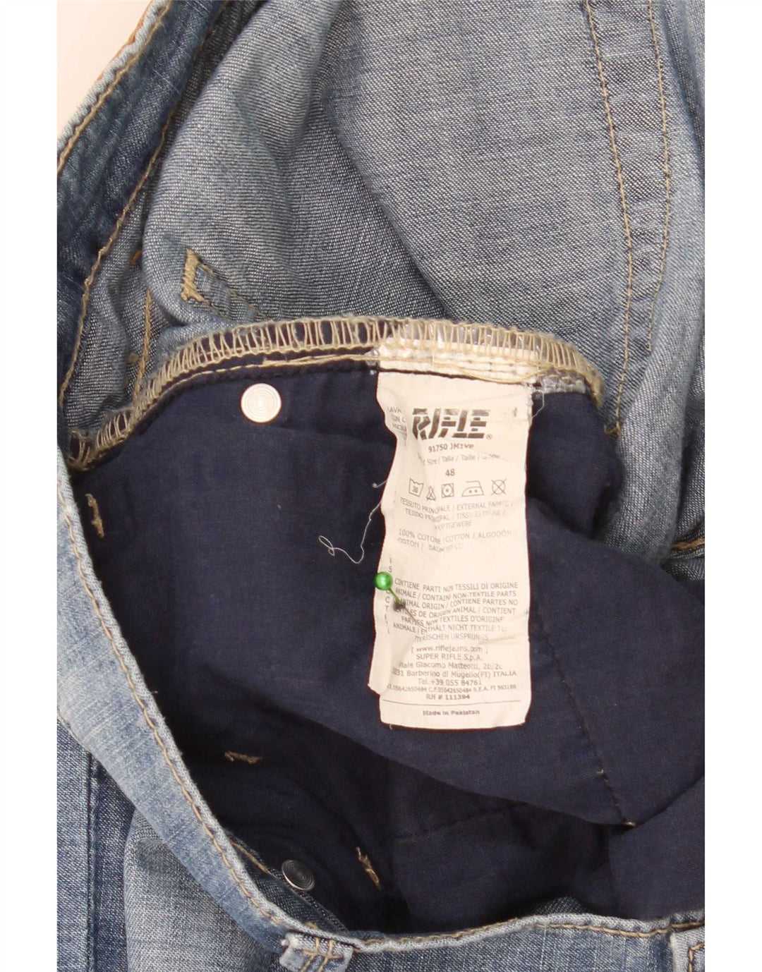 Rifle Herren Slim Jeans W36 L31 Blaue Baumwolle