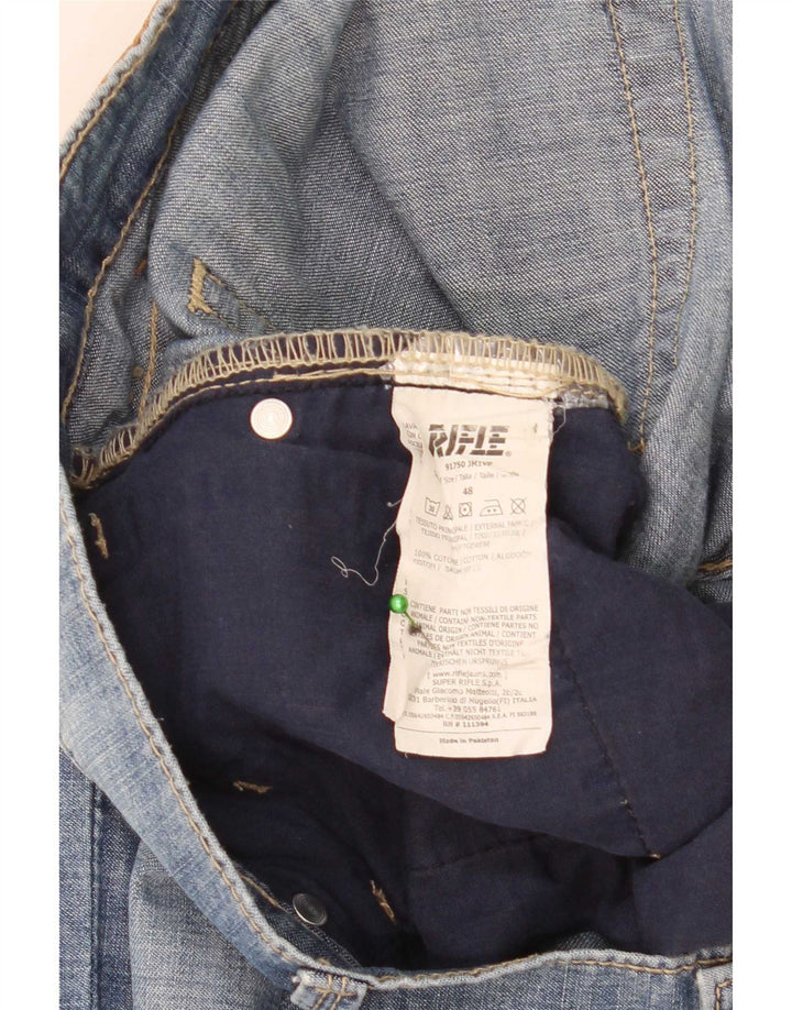 Rifle Herren Slim Jeans W36 L31 Blaue Baumwolle