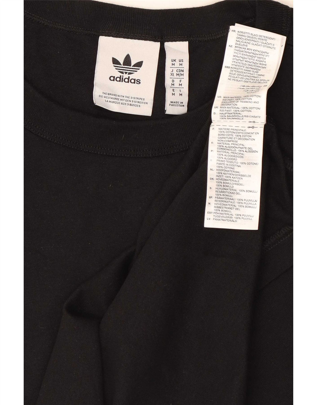 Adidas Herren T-Shirt Top Medium Schwarz Baumwolle