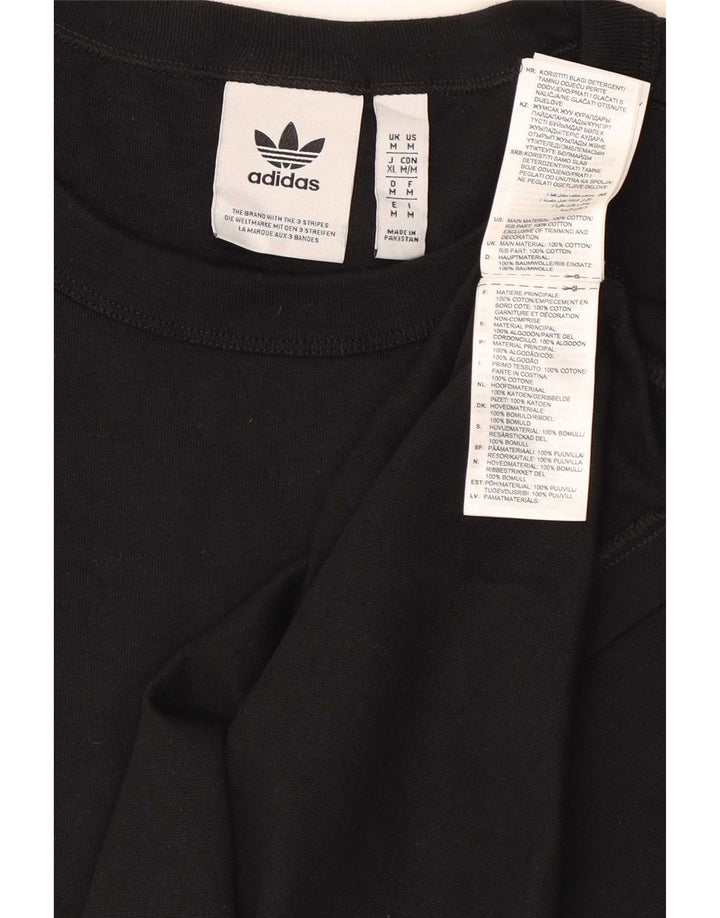 Adidas Herren T-Shirt Top Medium Schwarz Baumwolle