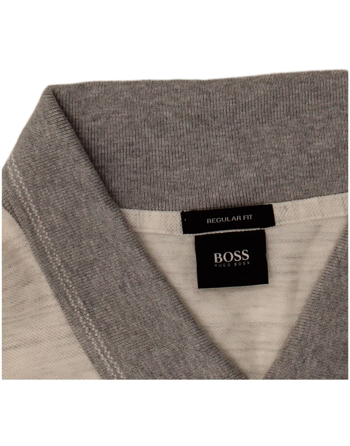 Hugo Boss Herren-Poloshirt mit normaler Passform, 2XL, Grau meliert