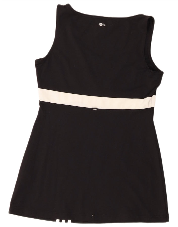 Adidas Damen Climalite Weste Top UK 14 Medium Schwarz Colourblock Polyester