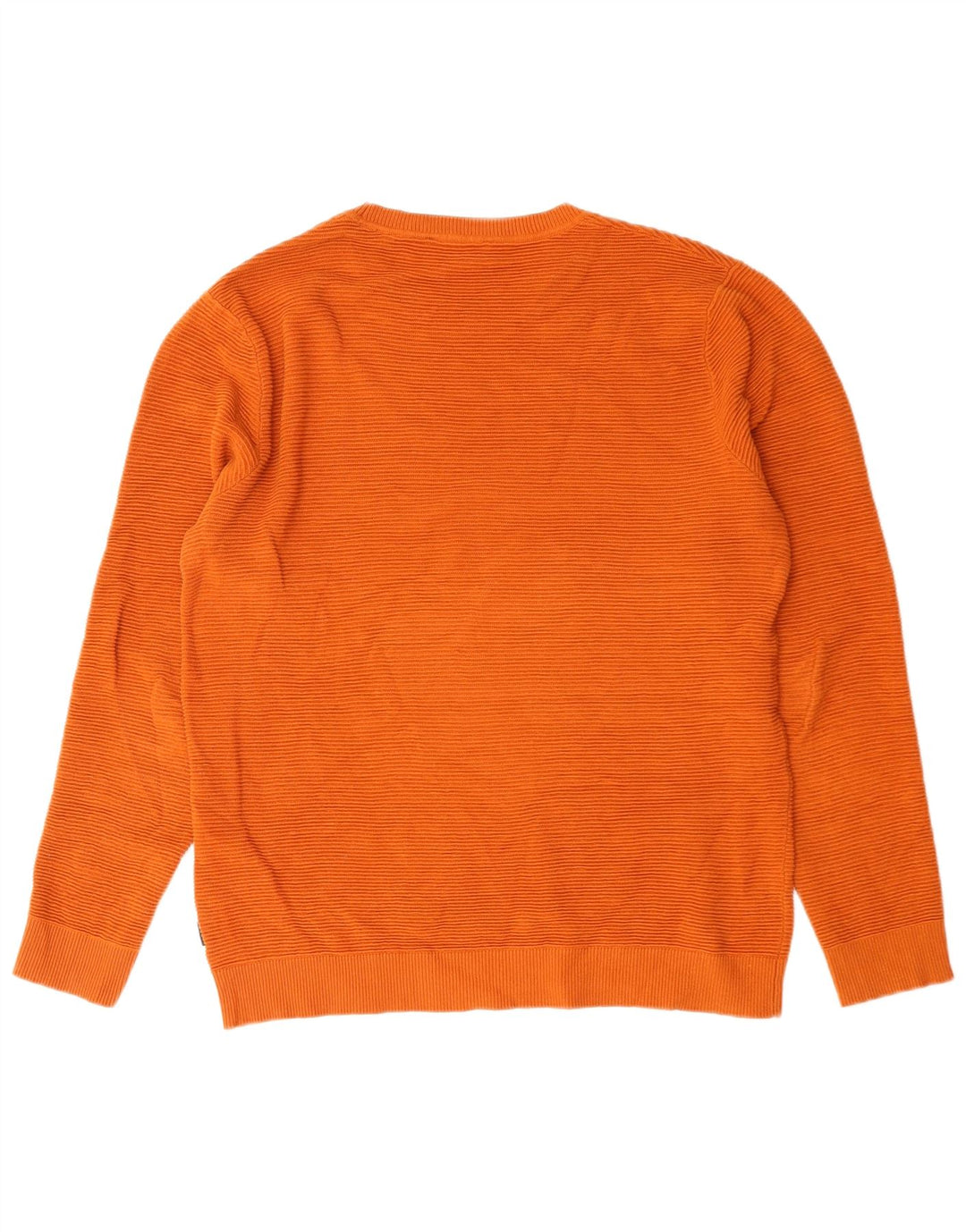 Jack & Jones Herren-Pullover mit Rundhalsausschnitt, Größe L, Baumwolle, Orange