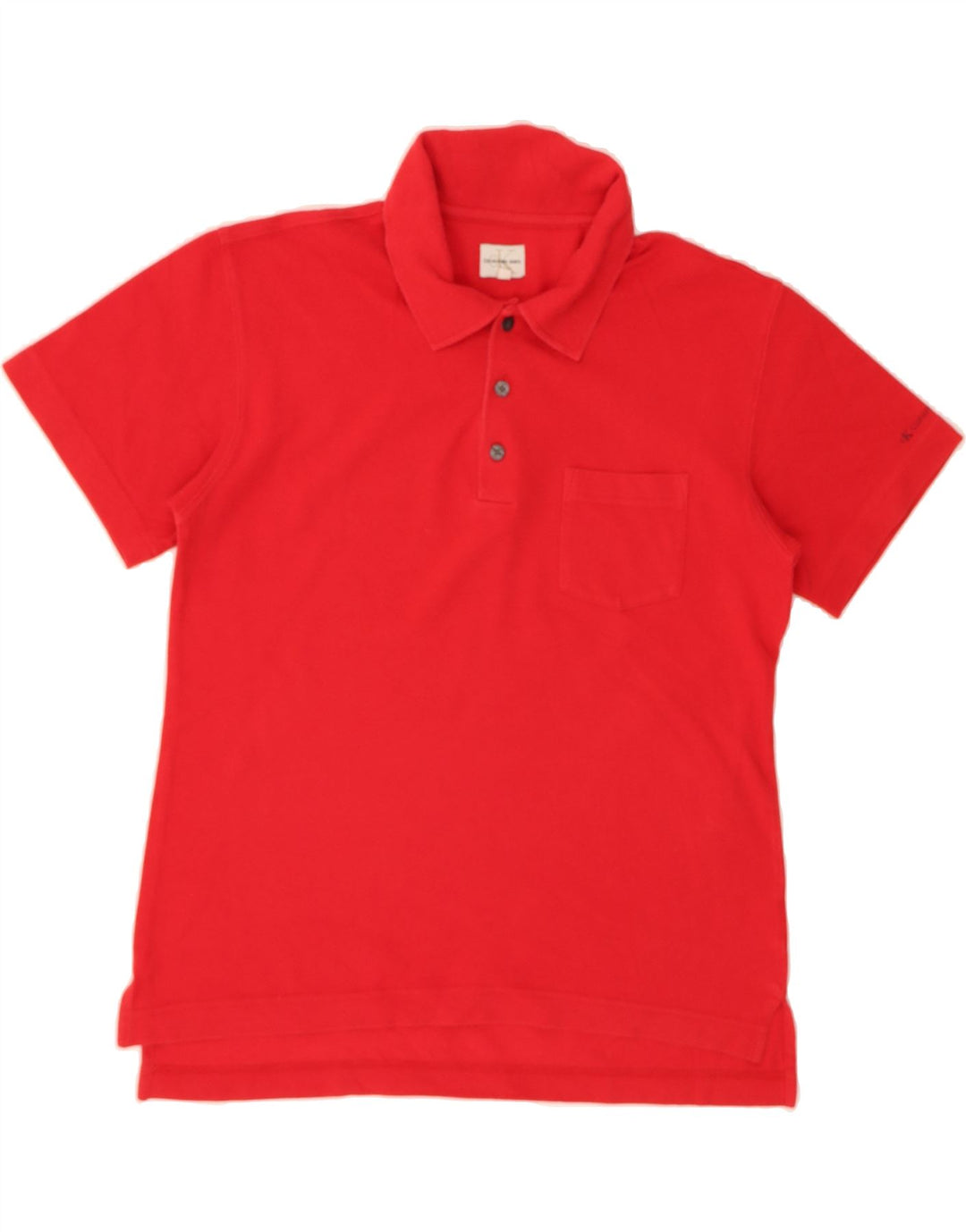 CALVIN KLEIN JEANS Mens Polo Shirt Large Red Cotton Vintage Calvin Klein Jeans and Second-Hand Calvin Klein Jeans from Messina Hembry 