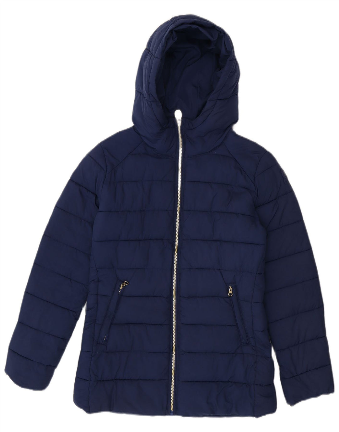 Invicta Wattierte Jacke mit Kapuze für Mädchen, 15–16 Jahre, marineblaues Polyester