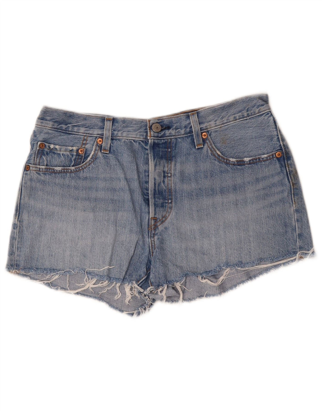 LEVI'S Damen 501 Jeansshorts W29 mittelblaue Baumwolle