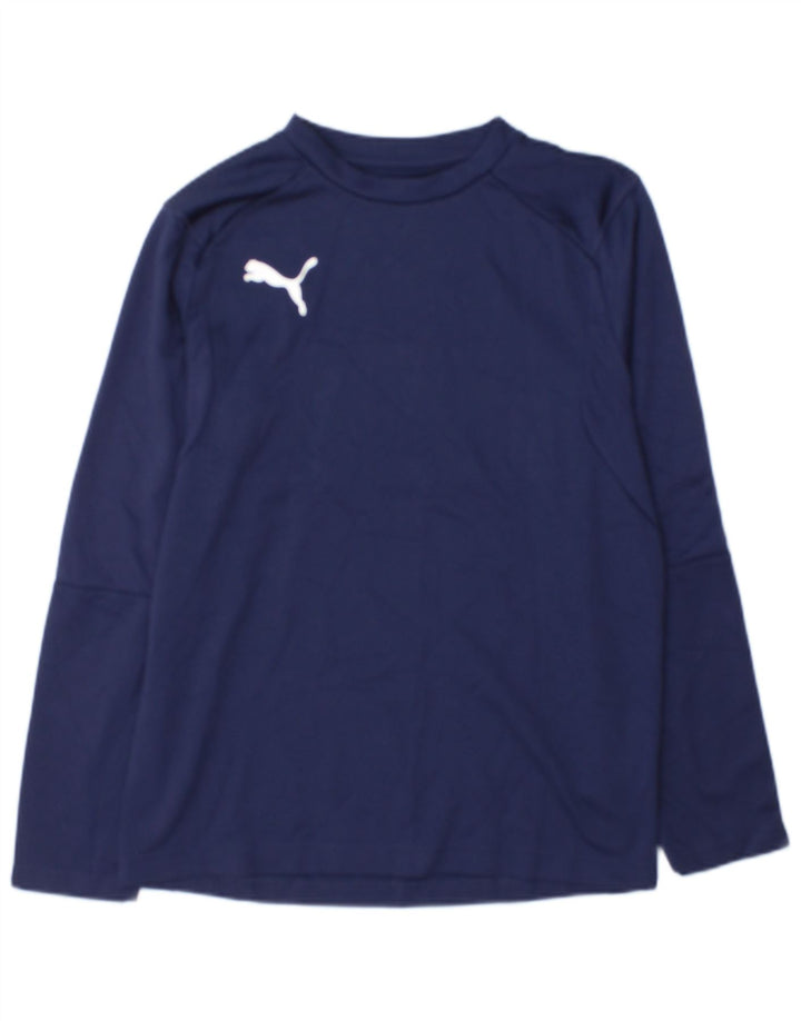 Puma Jungen Top Langarm 13-14 Jahre Marineblau Polyester