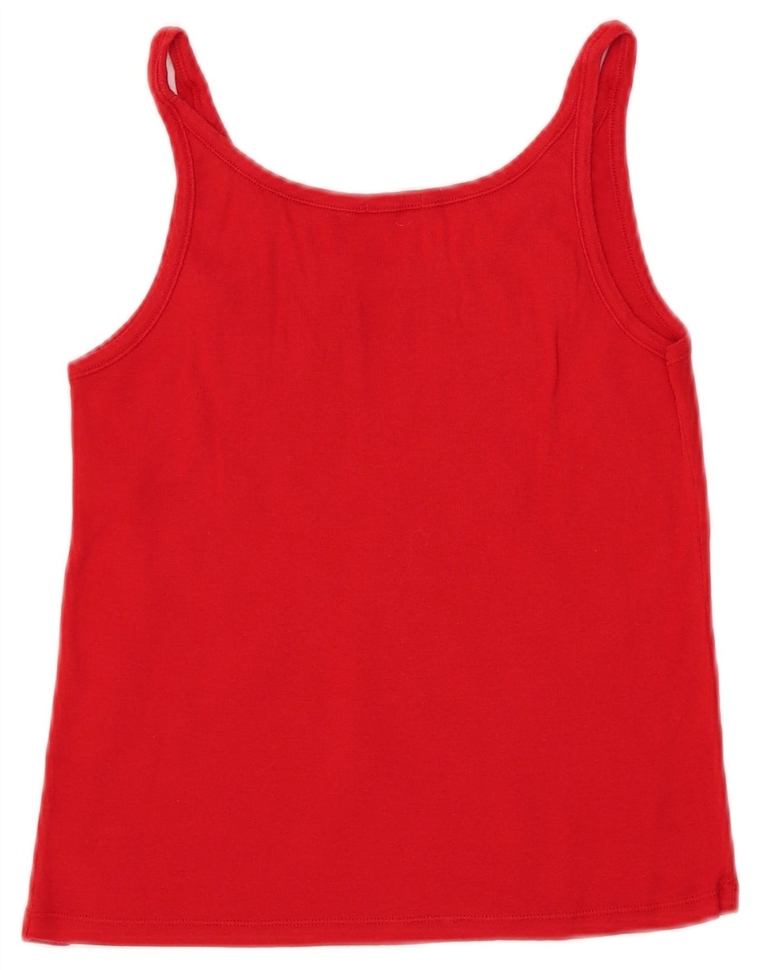 BENETTON Damen Cami Top UK 12 Mittelrote Baumwolle