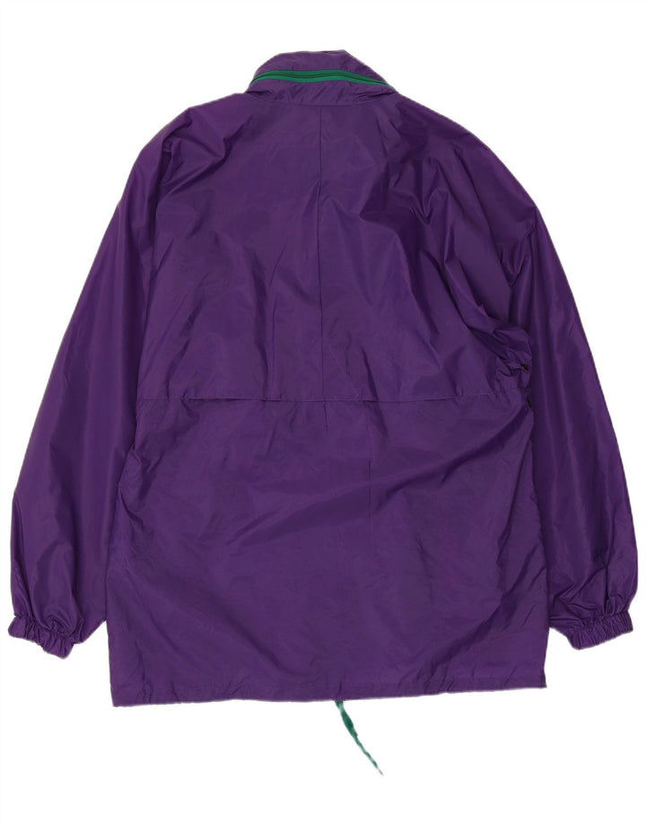 K-WAY Mens Hooded Rain Jacket UK 38 Medium Purple Polyamide