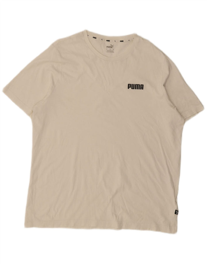 Puma Herren T-Shirt Top XL Weiße Baumwolle
