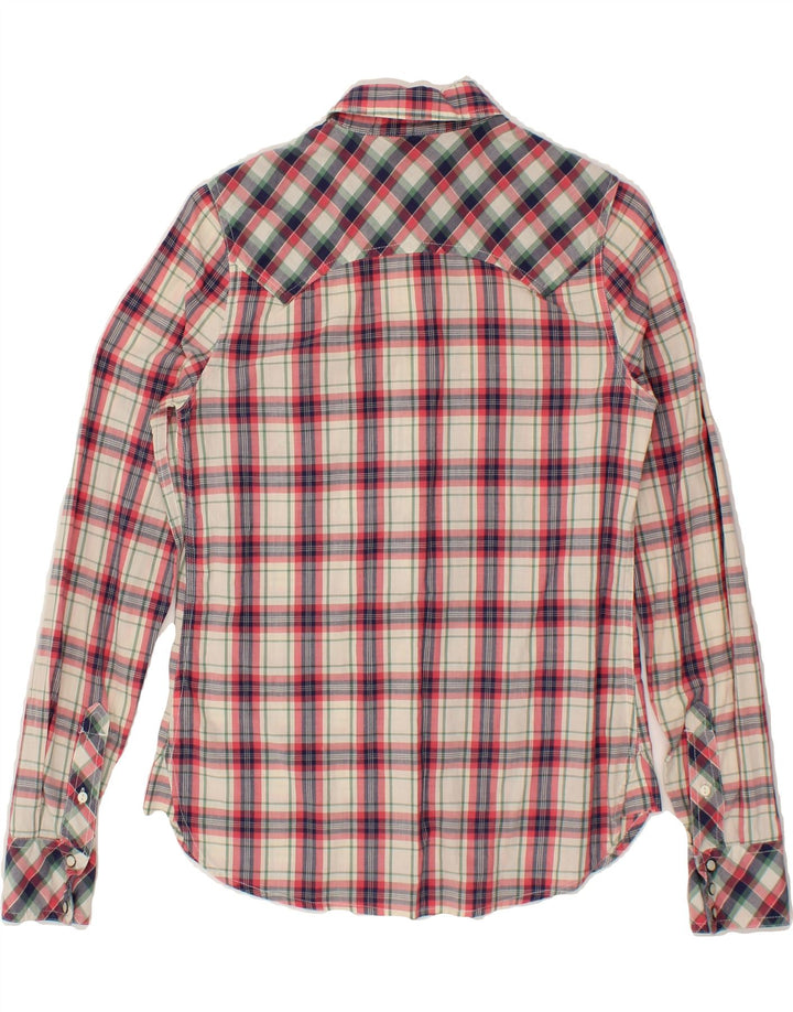 LEE Womens Shirt UK 10 Small Red Check Cotton Vintage Lee and Second-Hand Lee from Messina Hembry 