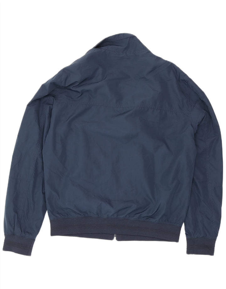 Zara Herren Bomberjacke UK 40 Large Marineblau Polyester
