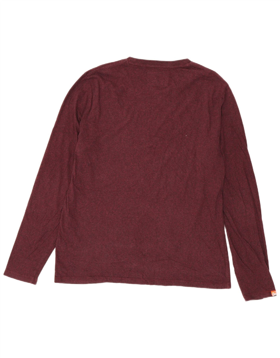 Superdry Herren-Oberteil, langärmelig, 2XL, Burgunderrot, Baumwolle