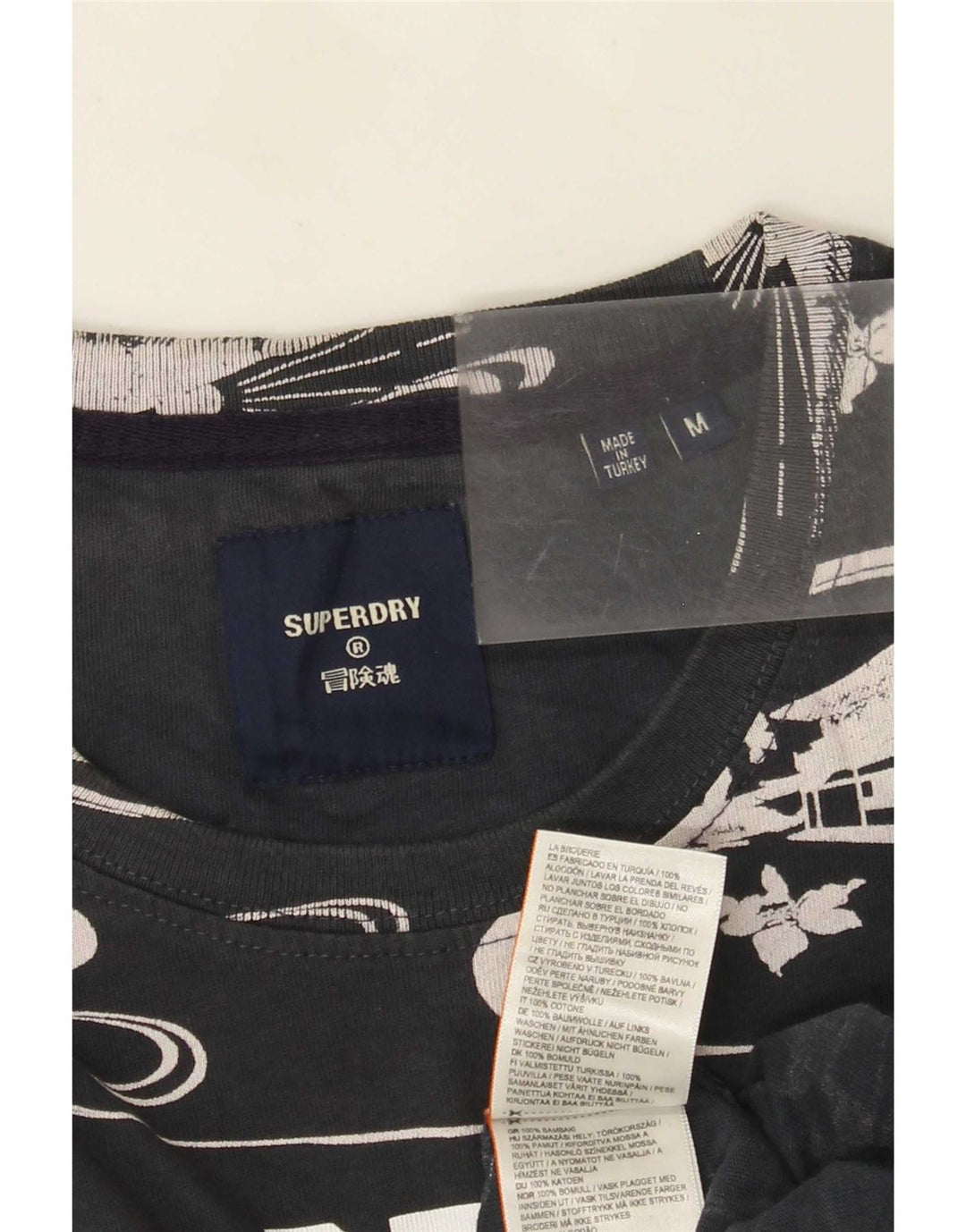 Superdry Herren Grafik-T-Shirt-Oberteil aus Baumwolle in Mittelschwarz mit Blumenmuster