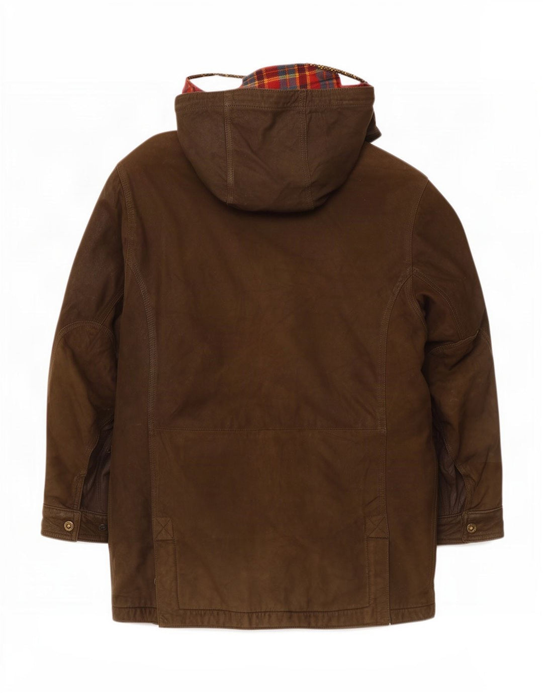 Conrad Herren-Windjacke aus Leder mit Kapuze, IT 52 XL, Khaki